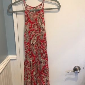 AMERICAN EAGLE RED PAISLEY FLOWY SUNDRESS